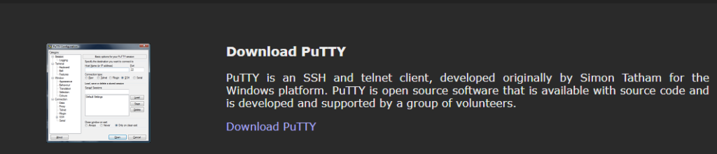 PuTTY 다운로드