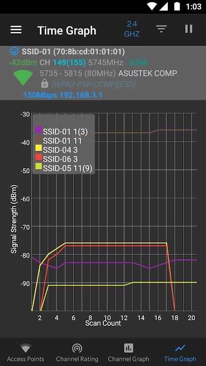 WiFi Analyzer 스크린샷 5