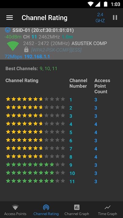 WiFi Analyzer 스크린샷 3