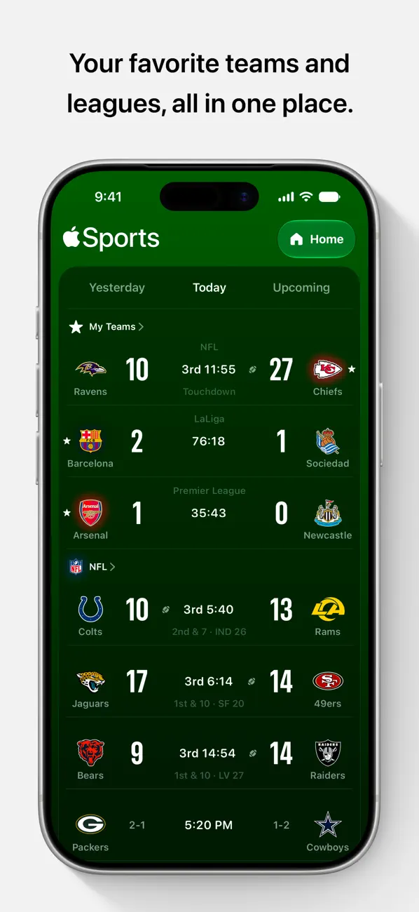 apple sports 스크린샷 6